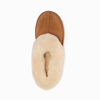 Ugg Slippers Collar Unisex Premium Sheepskin Slippers Suede-Slippers-PEROZ Accessories