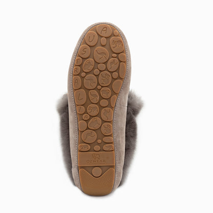 Ugg Fluff Tassel Moccasin (Inner Wedge)-Loafers &amp; Moccasins-PEROZ Accessories