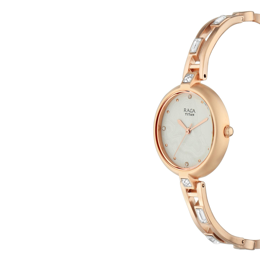 Titan Raga I Am White Dial Women Watch With Metal Strap-PEROZ Accessories