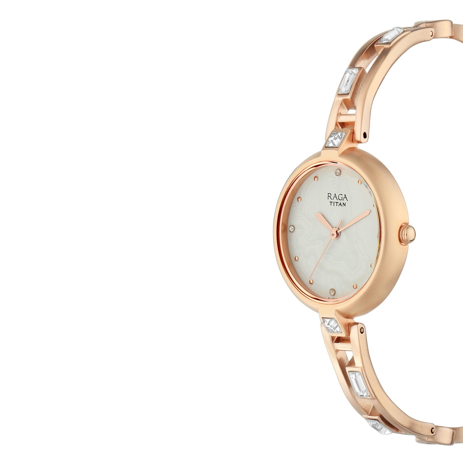 Titan Raga I Am White Dial Women Watch With Metal Strap-PEROZ Accessories