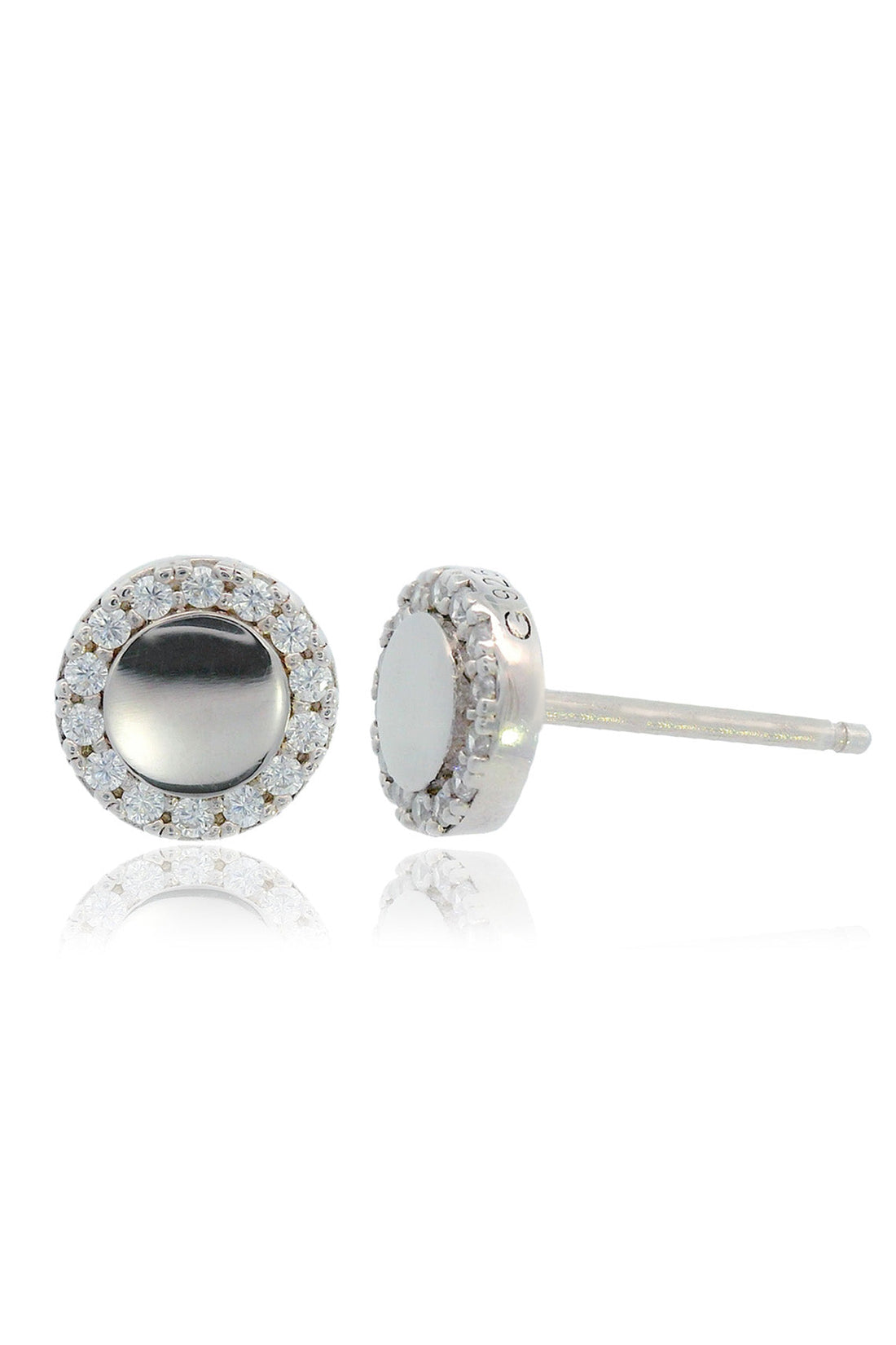 CHIC NOEL HIGH SHINE STUD EARRINGS SILVER-PEROZ Accessories
