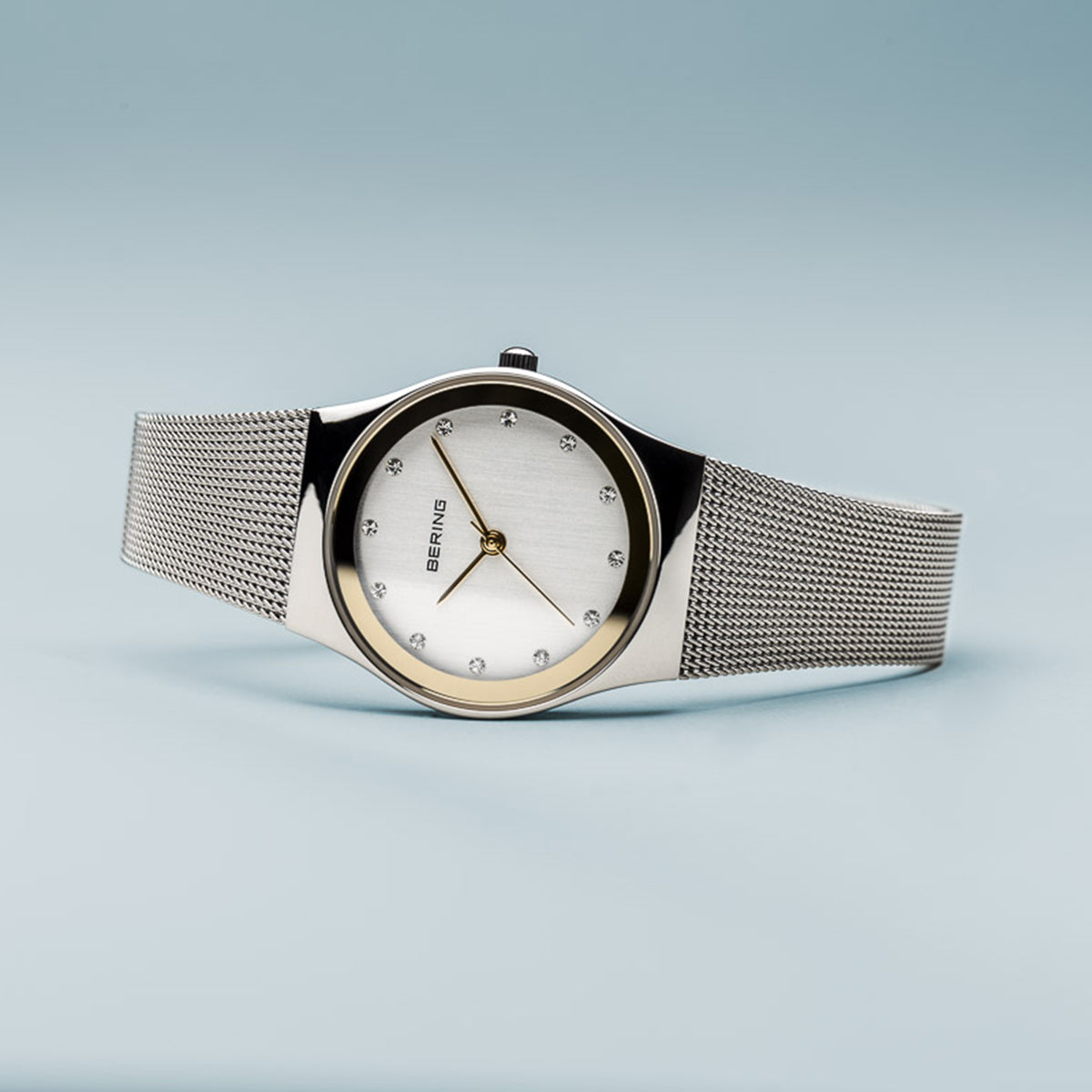 Bering Classic Polished Silver 27mm Mesh Watch-PEROZ Accessories