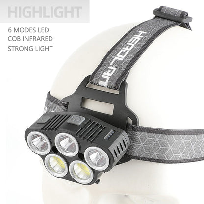 6 Modes LED Head Torch Induction Headlight Camping COB Infrared Strong Lights-Outdoor Recreation &gt; Camping &gt; Camping Lights &amp; Lanterns-PEROZ Accessories