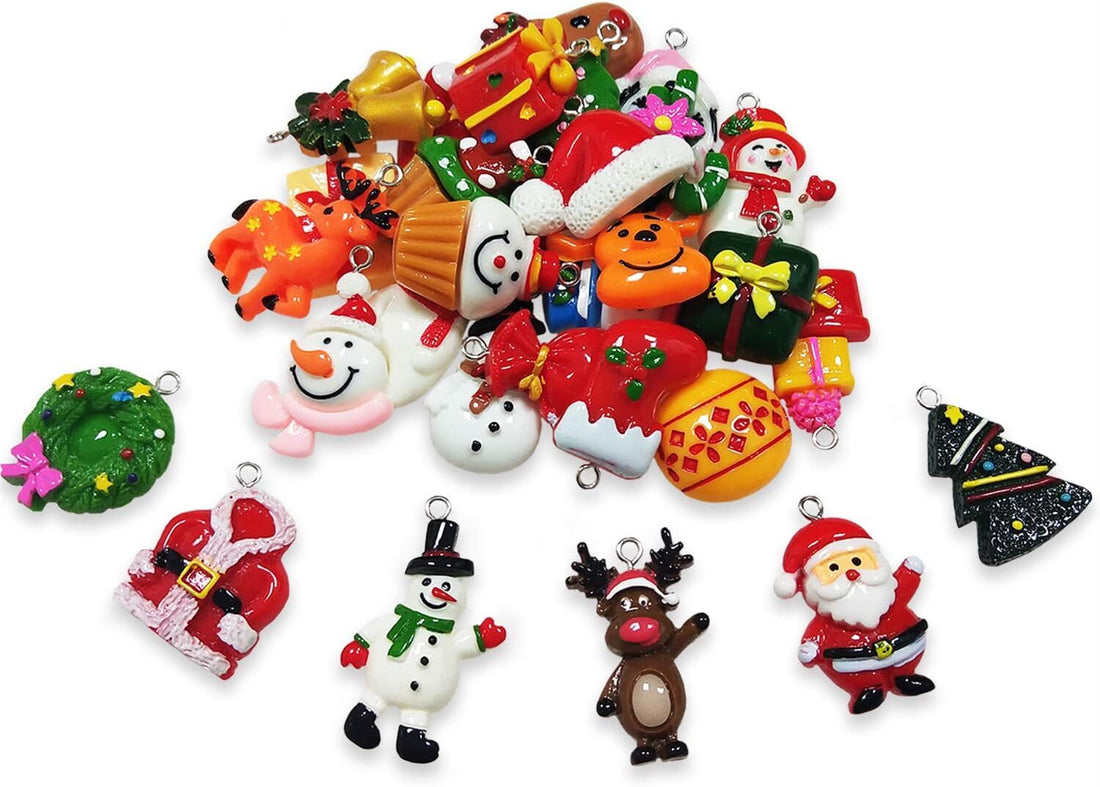 60pcs Mini Christmas Ornaments for Mini Tree Decorations Small Christmas Ornaments Resin Miniatures for Craft Christmas Decor-Occasions > Christmas > Christmas Decorations-PEROZ Accessories