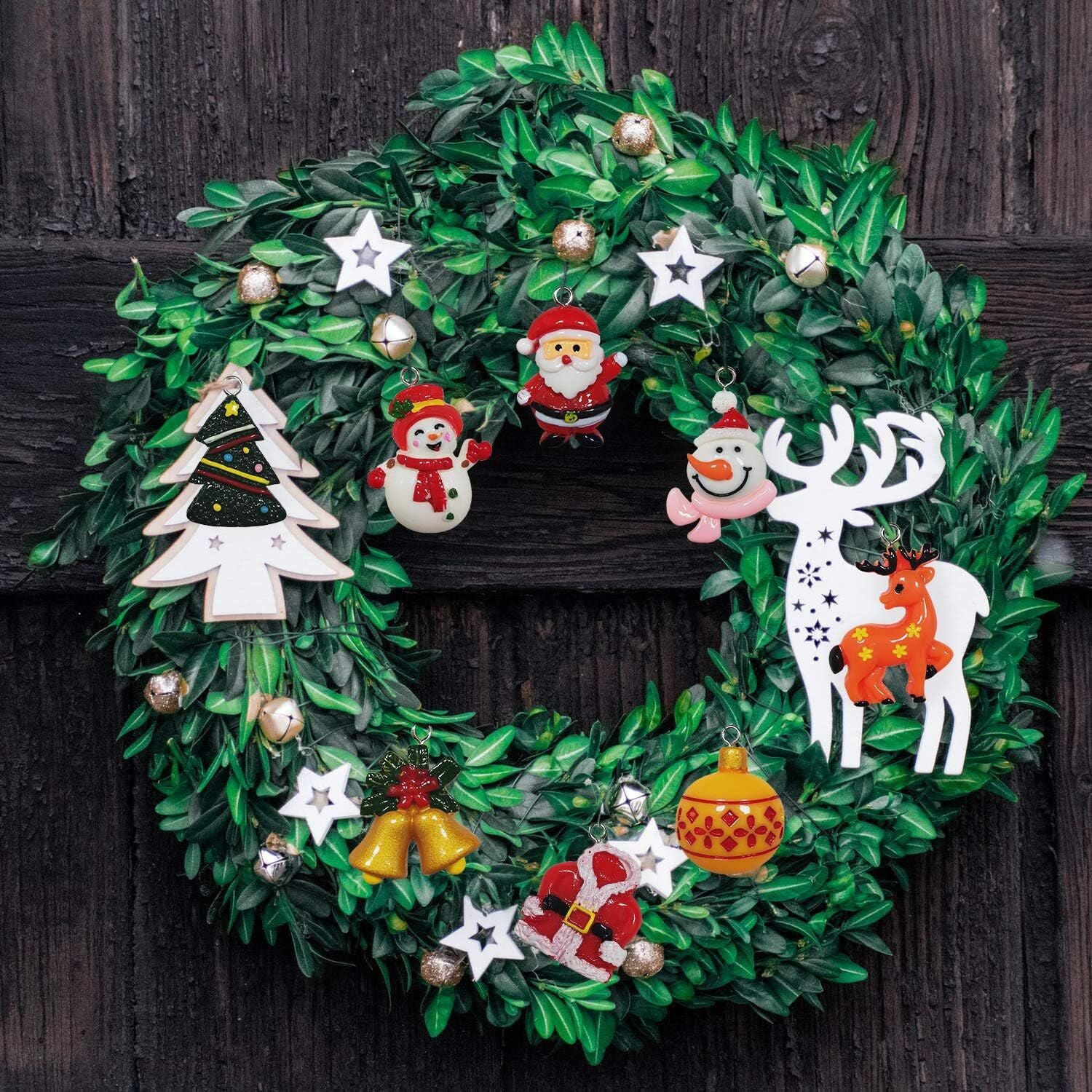 60pcs Mini Christmas Ornaments for Mini Tree Decorations Small Christmas Ornaments Resin Miniatures for Craft Christmas Decor-Occasions > Christmas > Christmas Decorations-PEROZ Accessories