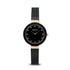 Bering Ceramic Polished Rose Gold Black Mesh Watch-PEROZ Accessories