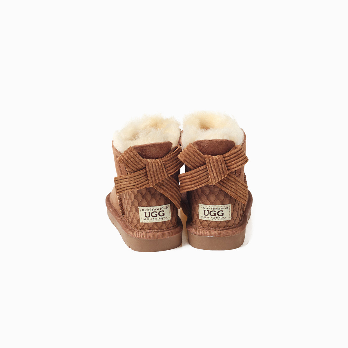 Ugg Kids One Bailey Bow Corduroy Boots (Water Resistants)-Kid Boots-PEROZ Accessories