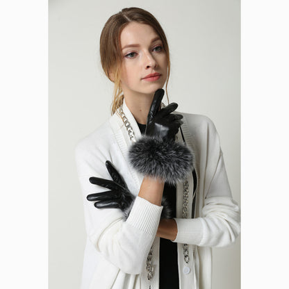 Ugg Touch Screen Fur Glove-Gloves-PEROZ Accessories