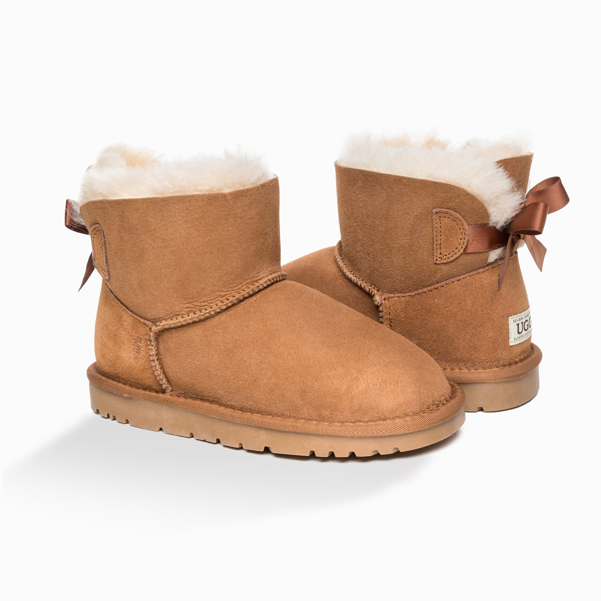 Ugg Kids Bailey Bow Boots (Water Resistant)-Kid Boots-PEROZ Accessories