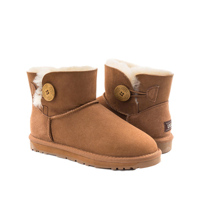 Ugg Classic Mini Button Boots (Water Resistant)-Boots-PEROZ Accessories