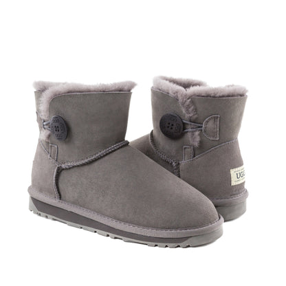 Ugg Classic Mini Button Boots (Water Resistant)-Boots-PEROZ Accessories