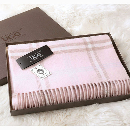 Ugg 100% Australian Merino Wool Reversible Scarf Dust Pink-Scarves-PEROZ Accessories