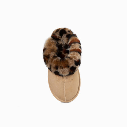 Ugg Kids Coquette Slipper (Leopard Print)(Water Resistant)-Slippers-PEROZ Accessories