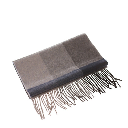 Ugg Cashmere &amp; Wool Scarf Blue Grey and Black-Scarves-PEROZ Accessories
