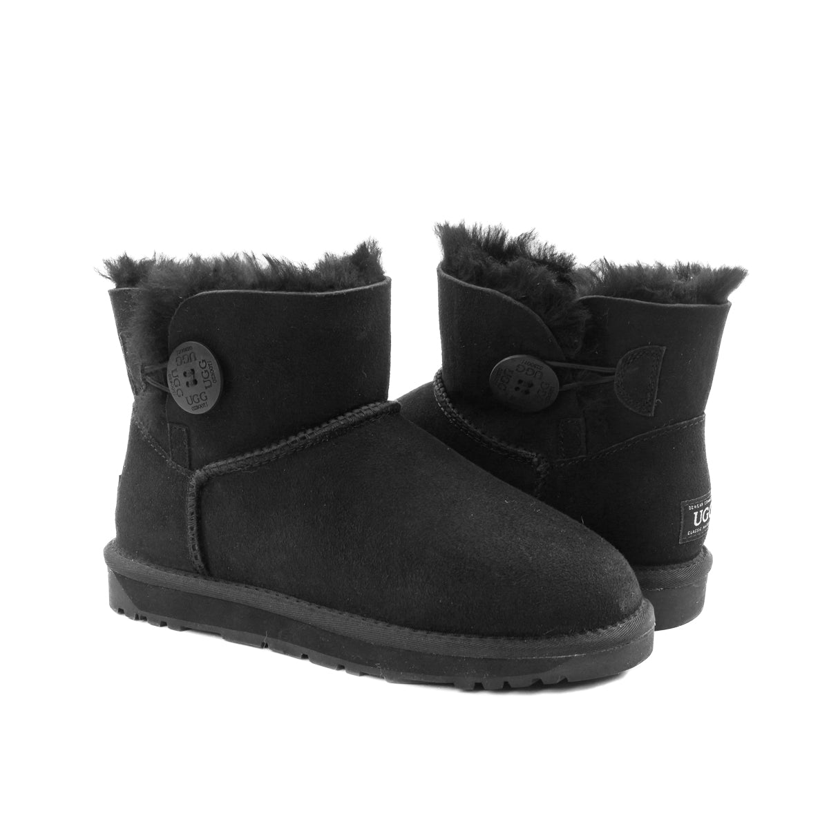 Ugg Classic Mini Button Boots (Water Resistant)-Boots-PEROZ Accessories