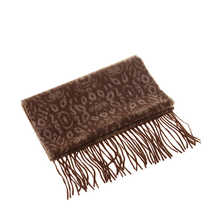 Ugg Cashmere &amp; Wool Scarf Chocolate and Tan-Scarves-PEROZ Accessories