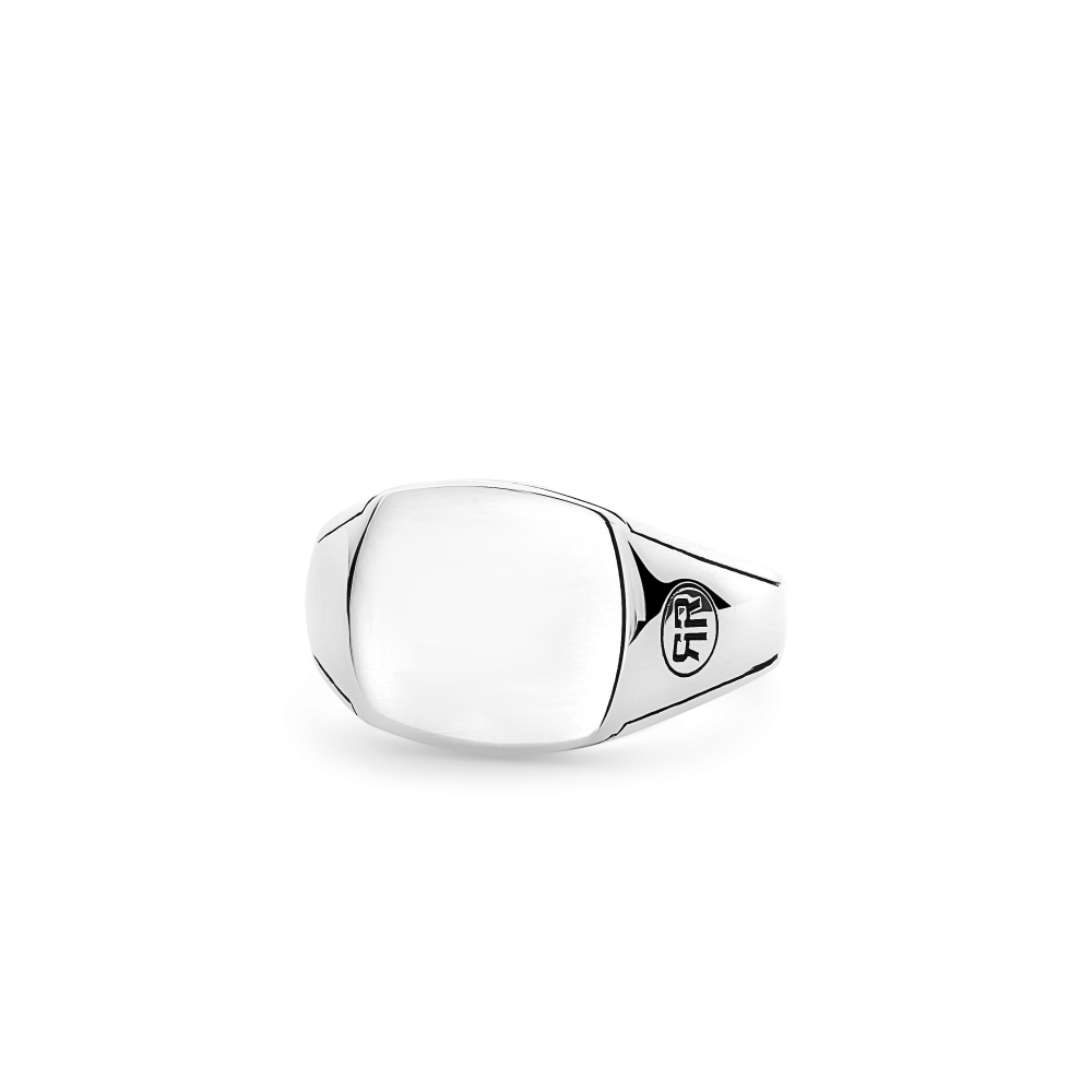 Rebel and Rose Ring Square Silver Shine-PEROZ Accessories