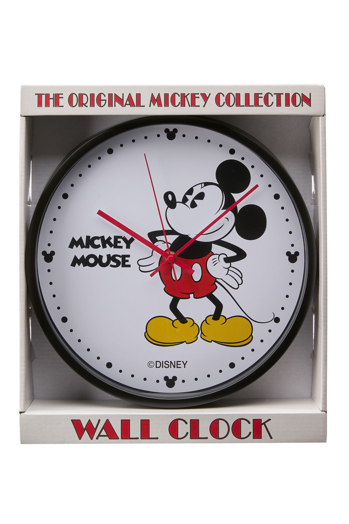 Disney Mickey 30cm Black Wall Clock-PEROZ Accessories
