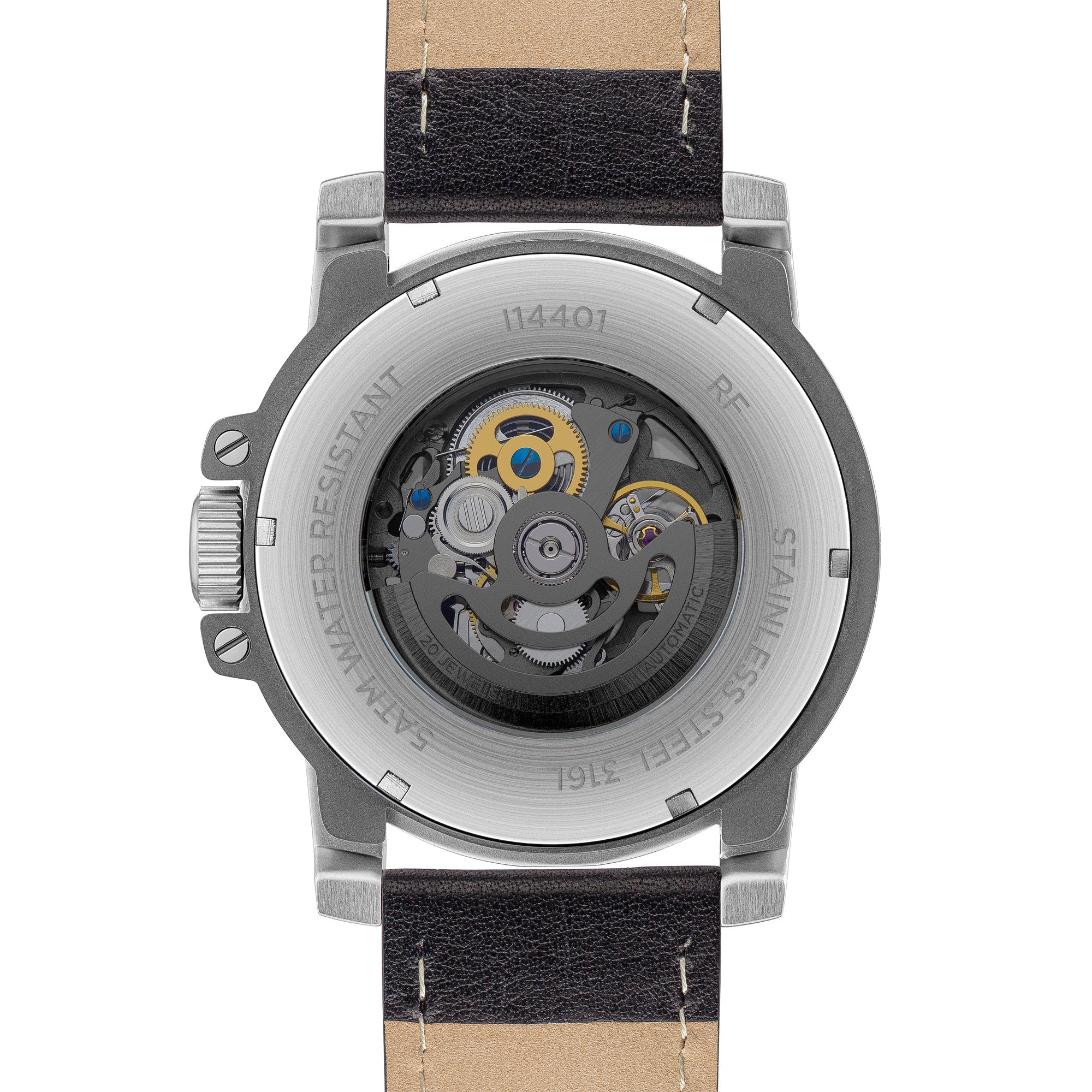 Ingersoll The Freestyle Automatic Black Leather Strap Watch-PEROZ Accessories