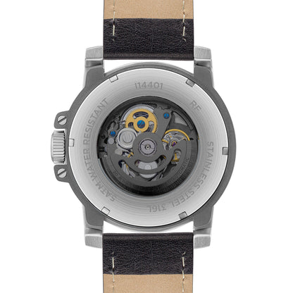 Ingersoll The Freestyle Automatic Black Leather Strap Watch-PEROZ Accessories