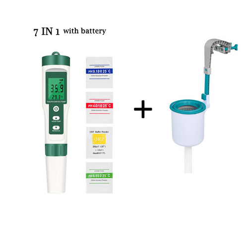 7 in 1 PH Meter Water Quality Monitor Tester Pen and one Bestway Surface Skimmer-Home &amp; Garden > Pool &amp; Accessories > Pool Sweeps &amp; Vacuums-PEROZ Accessories