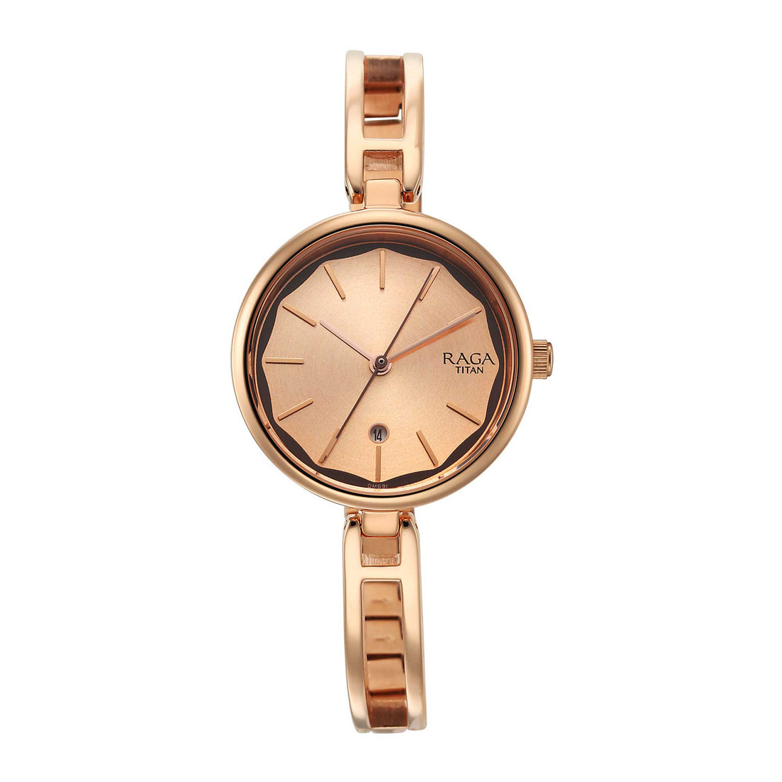 Titan Raga Viva White Dial Analogue with Date Metal Strap watch for Women-PEROZ Accessories