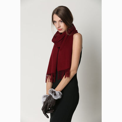 Ugg 100% Wool Scarf Red-Scarves-PEROZ Accessories