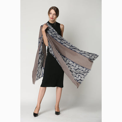 Ugg 100% Australian Merino Wool Scarf Ming Blue-Scarves-PEROZ Accessories