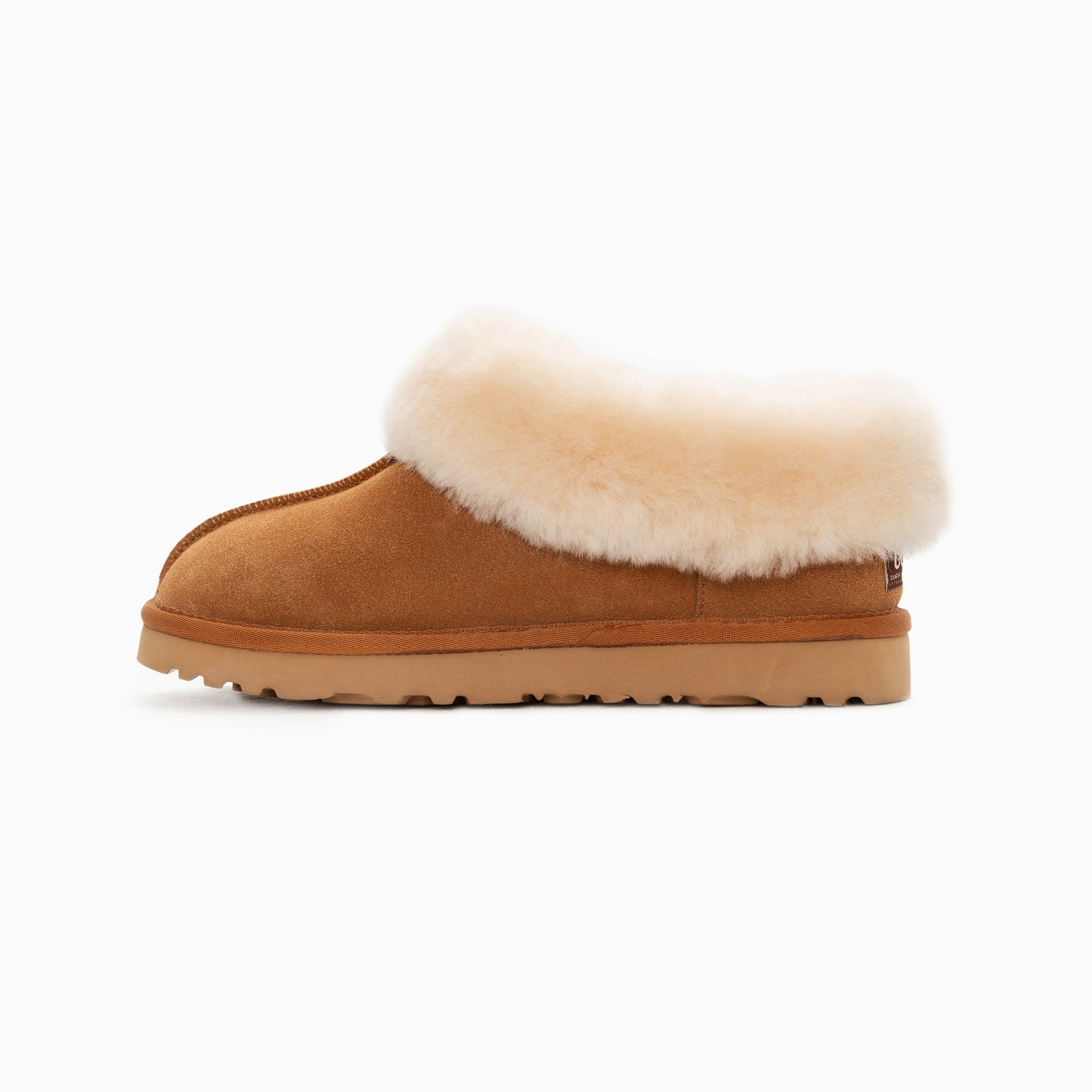 Ugg Slippers Collar Unisex Premium Sheepskin Slippers Suede-Slippers-PEROZ Accessories