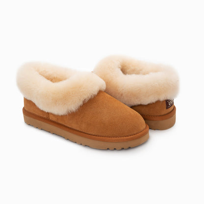 Ugg Slippers Avery Unisex Premium Sheepskin Slippers Suede-Slippers-PEROZ Accessories