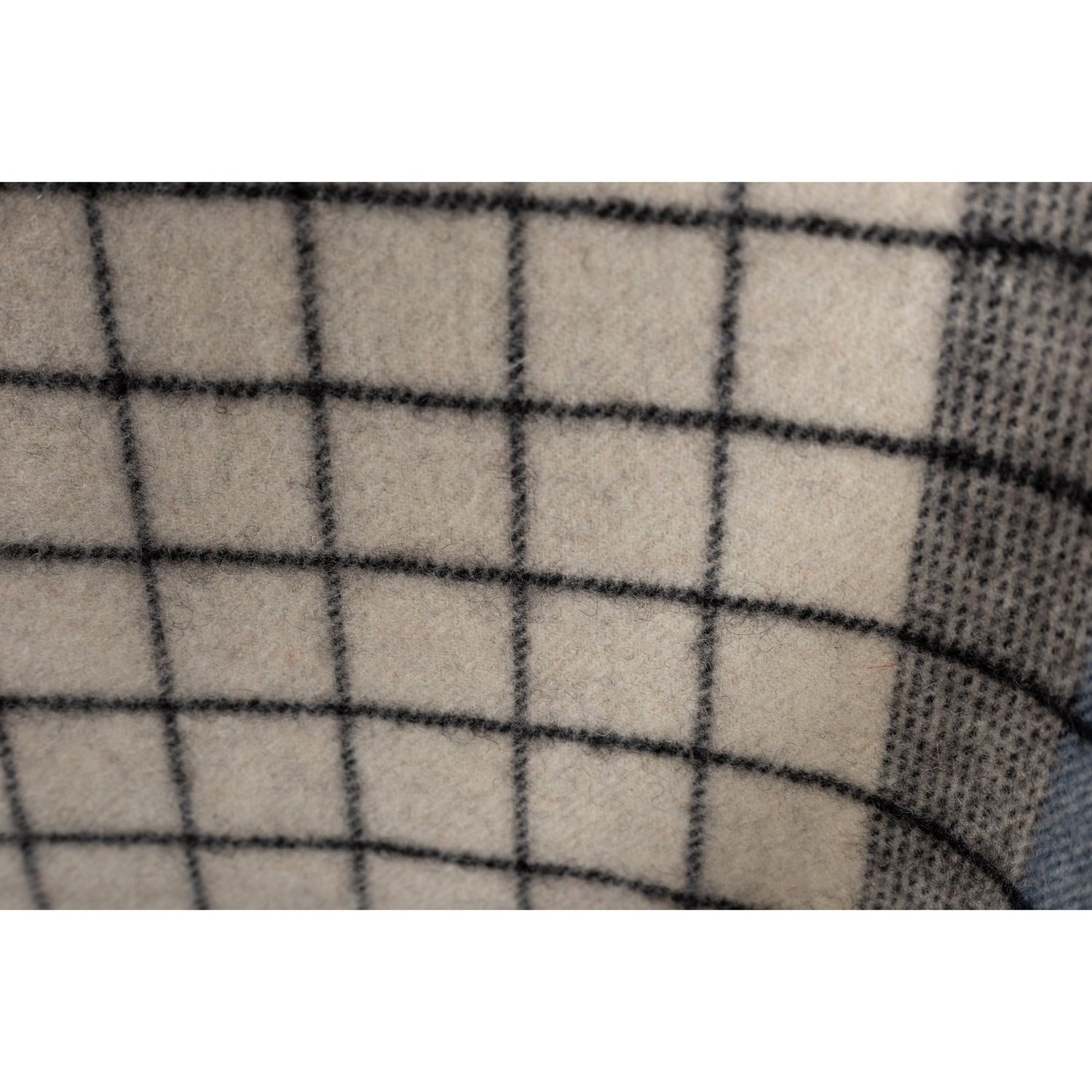Ugg 100% Wool Scarf Ivory and Orange Blue Check-Scarves-PEROZ Accessories