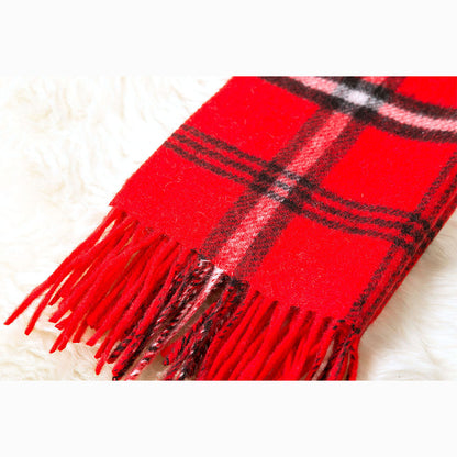 Ugg 100% Australian Merino Wool Reversible Scarf Red-Scarves-PEROZ Accessories