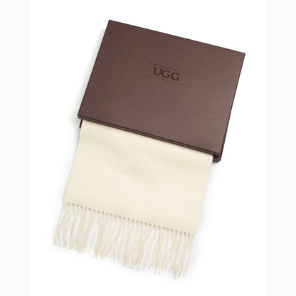 Ugg Cashmere &amp; Wool Scarf Off White-Scarves-PEROZ Accessories