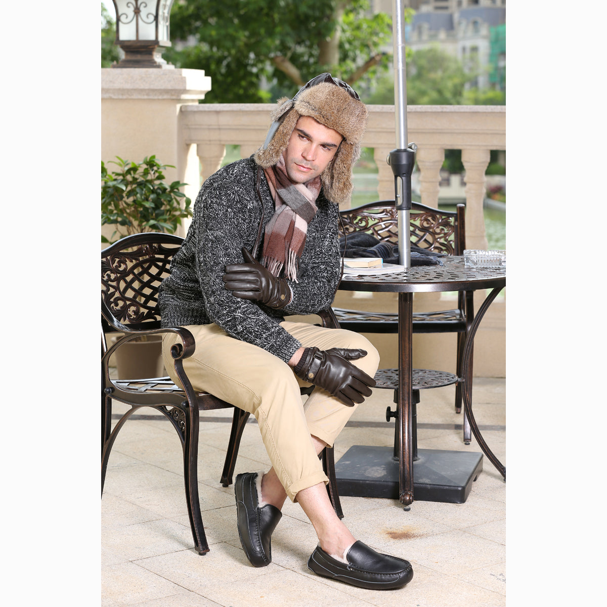 Ugg Mens Silver Stud Tab Glove (Touch Screen)-Gloves-PEROZ Accessories