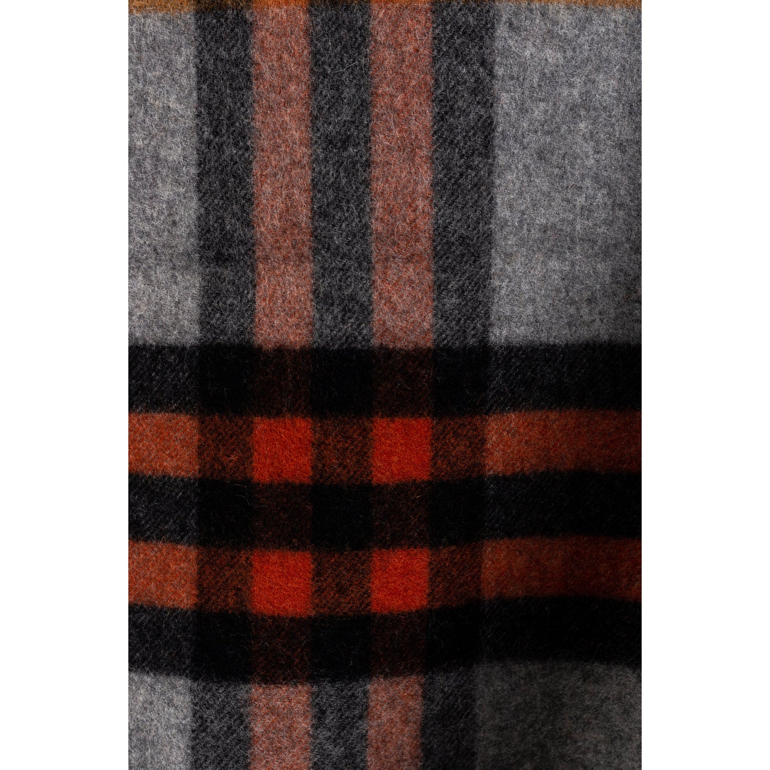 Ugg 100% Wool Scarf Dark Grey and Coffee Check-Scarves-PEROZ Accessories