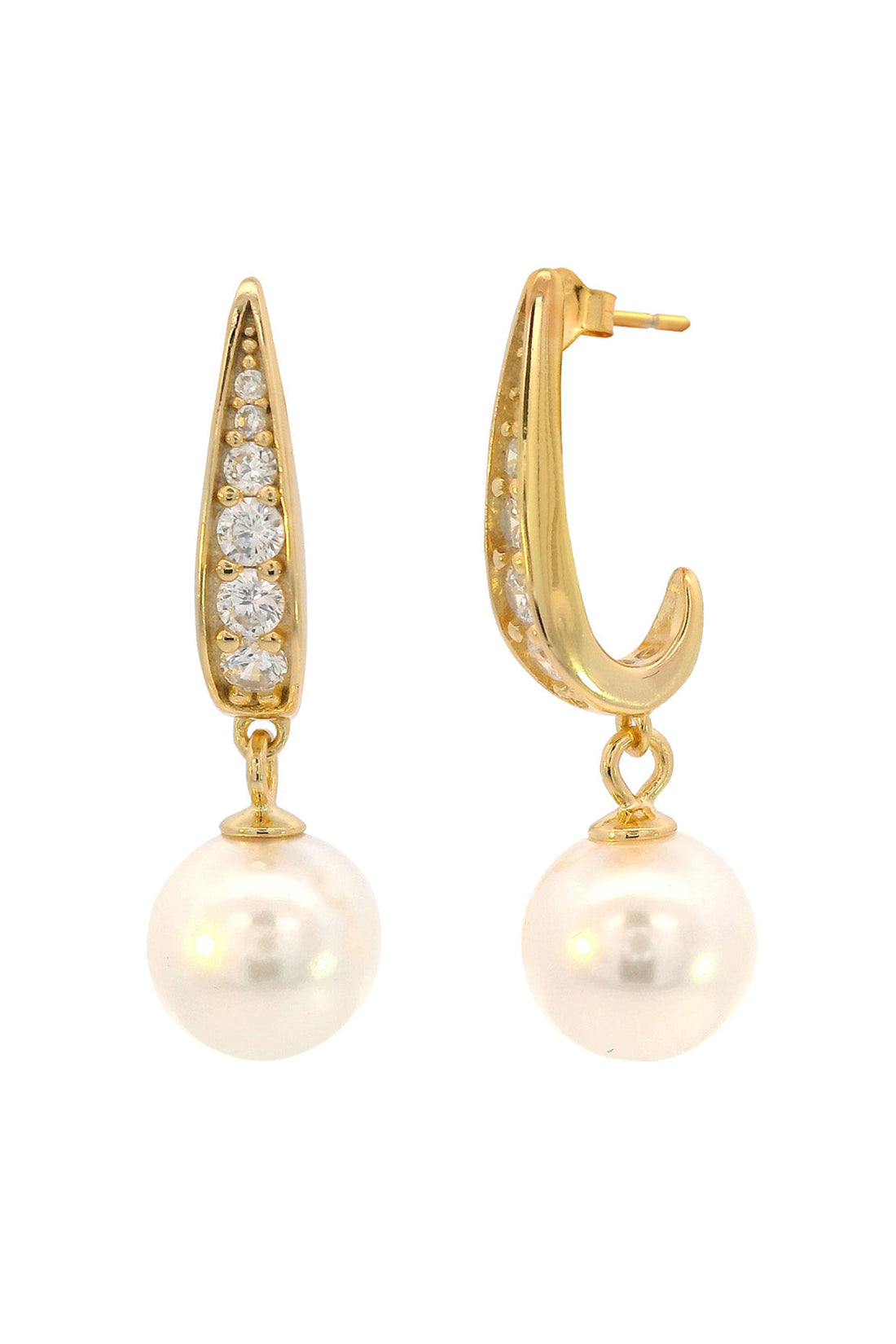 ADAGIO SERENE SHINE PEARL EARRINGS GOLD-PEROZ Accessories