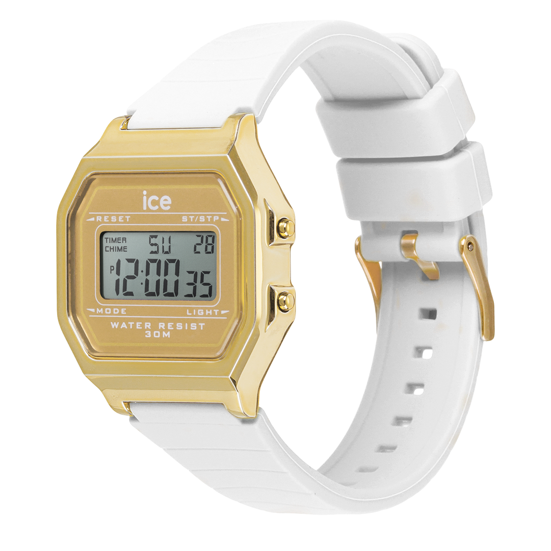 ICE digit retro - White gold-PEROZ Accessories
