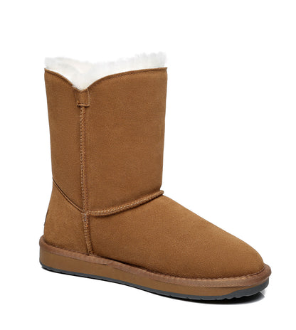 TARRAMARRA Short Button UGG Boots - 811025-Boots-PEROZ Accessories