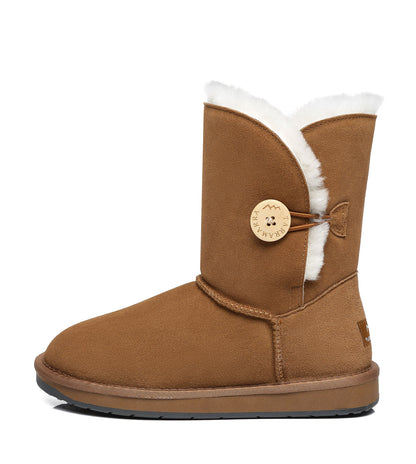 TARRAMARRA Short Button UGG Boots - 811025-Boots-PEROZ Accessories