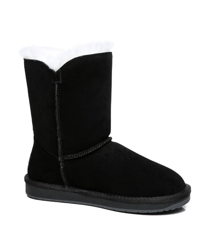 TARRAMARRA Short Button UGG Boots - 811025-Boots-PEROZ Accessories