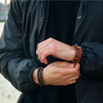 Rebel and Rose Roll The Dices - The Black Stone 4mm Bracelet-PEROZ Accessories