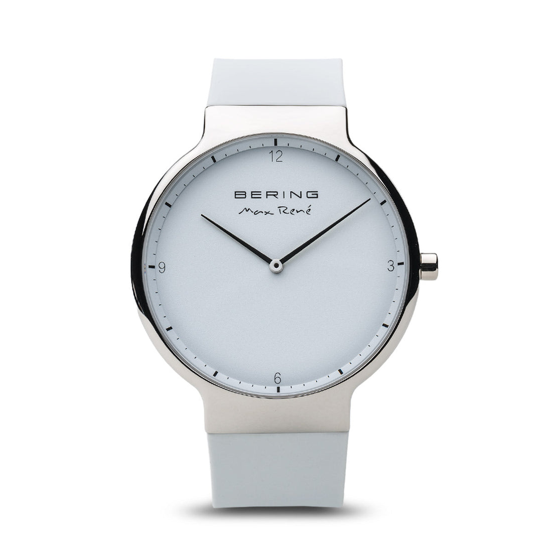 Bering Max René Polished Silver White Watch-PEROZ Accessories