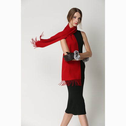 Ugg Cashmere &amp; Wool Scarf Tomato-Scarves-PEROZ Accessories