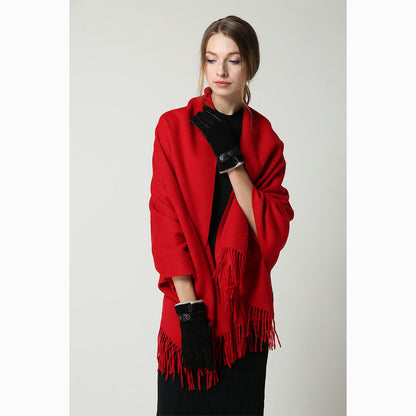 Ugg Cashmere &amp; Wool Wrap Red-Wrap-PEROZ Accessories