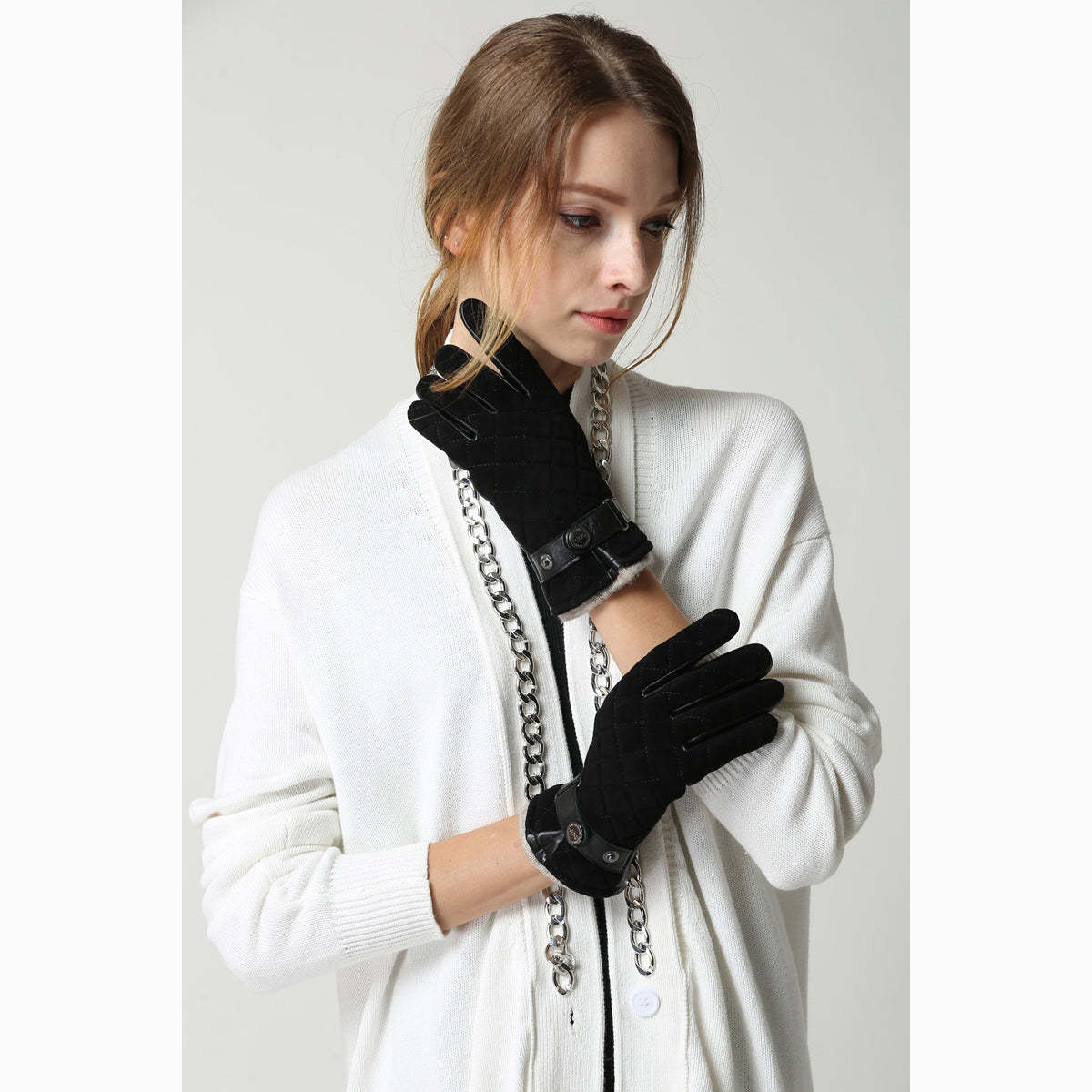 Ugg Ladies Quilted Ts Glove-Gloves-PEROZ Accessories