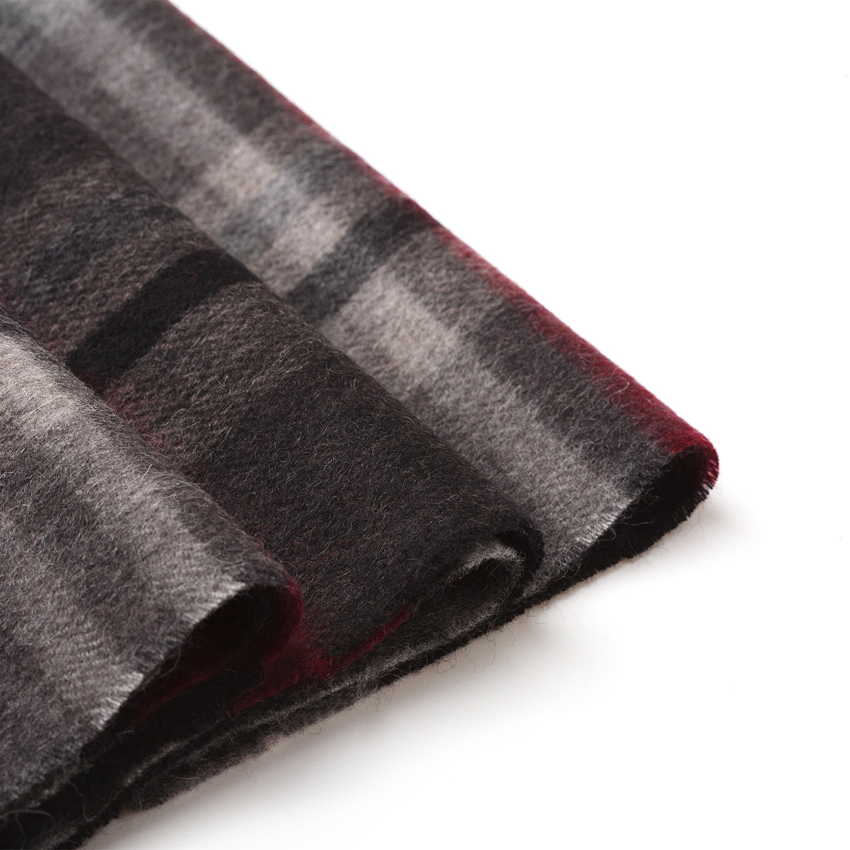 Ugg Cashmere &amp; Wool Scarf Grey and Camel (Check)-Scarves-PEROZ Accessories