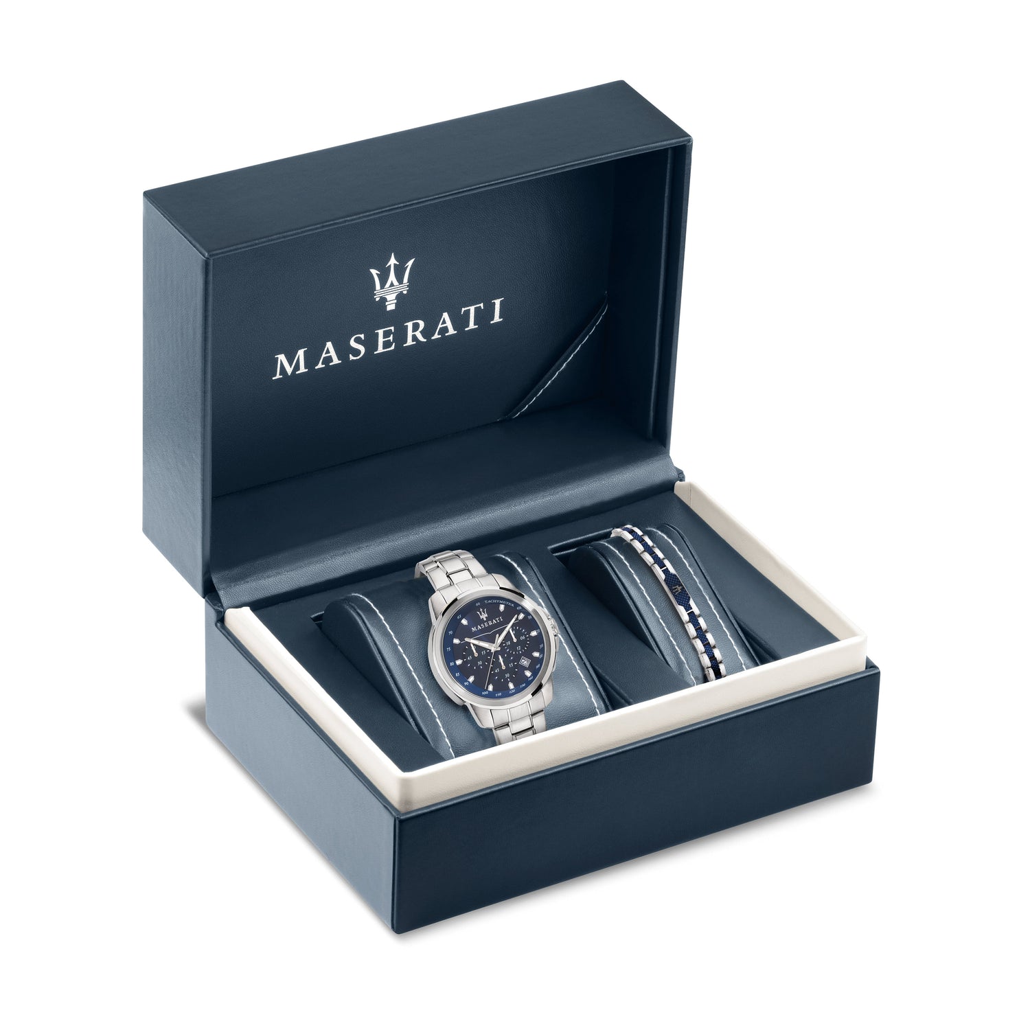 Maserati Successo 44mm Stainless Steel Chronograph with Bracelet Watch-PEROZ Accessories