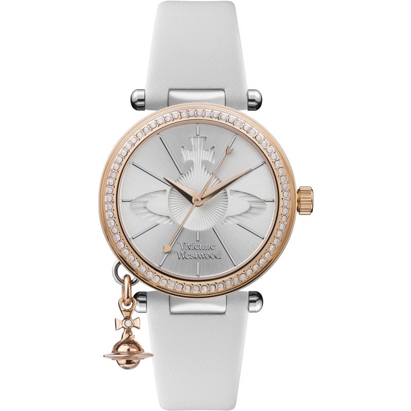 Vivienne Westwood Orb Pastelle Watch White Gold-PEROZ Accessories