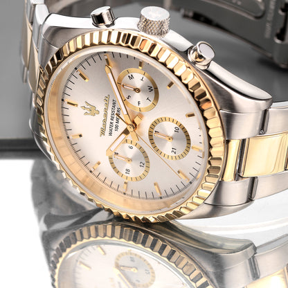 Maserati Competizione 43mm Multifunction Two Tone Chronograph-PEROZ Accessories