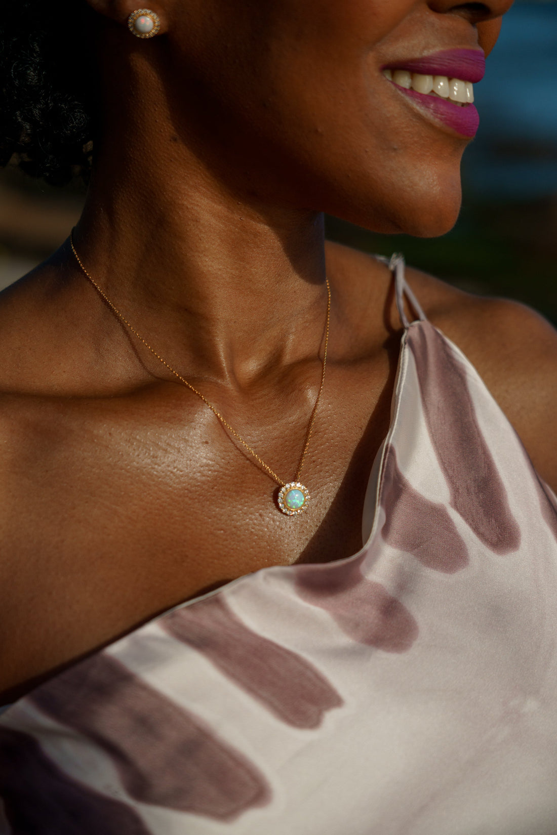 OPAL GLOW MARRINAWI WHITE CREATED OPAL PENDANT GOLD-PEROZ Accessories